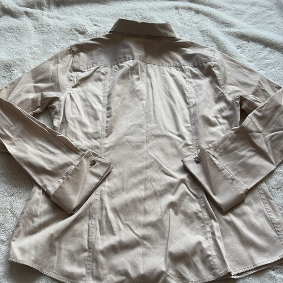 Banana Republic Cotton Non-Iron Tailored Beige Button Down Size 14 - Picture 6 of 8